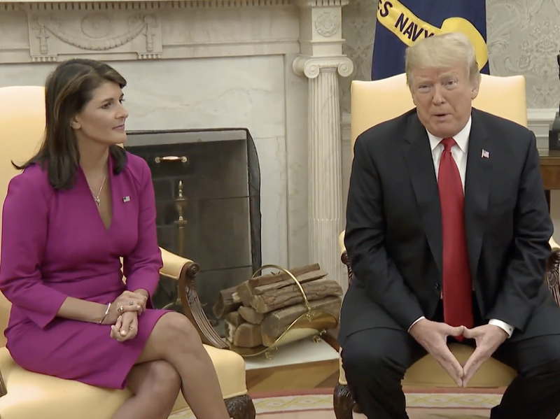 Trump: Haley Made U.N. Ambassador "Glamorous Position," U.S. "Respected Again"