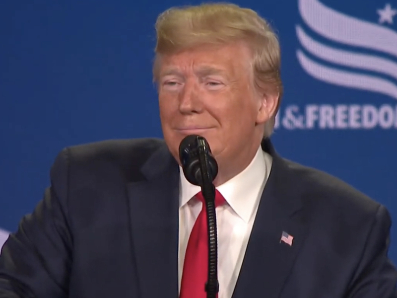 Trump Speaks at Faith and Freedom Coalition Radical Left Wants Higher