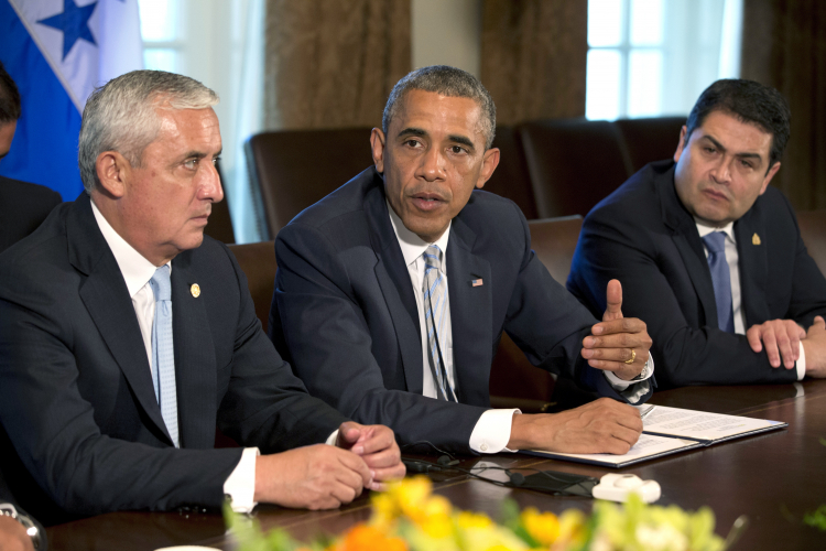Otto Perez Molina, Barack Obama, Juan Hernandez AP Photo