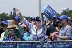 People attend the "NO FEAR: Rally in Solidarity with the Jewish People" event in Washington, Sunday, July 11, 2021, co-sponsored by the Alliance for Israel, Anti-Defamation League, American Jewish Committee, B'nai B'rith International and other organizations. (AP Photo/Susan Walsh)
