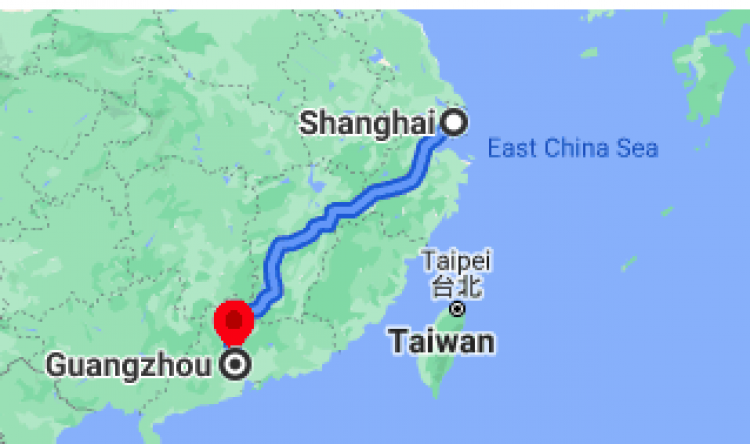 The DEAhas new outposts in Shanghai and Guangzhou, roughly a 14-hour drive away. Google Maps