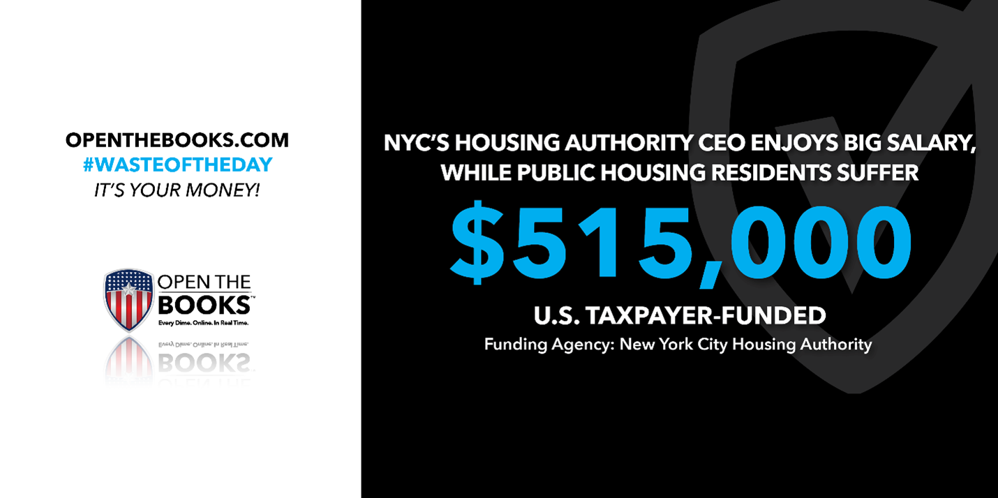 Troubled NYC Housing Authority Chief Gets 515,000 Salary More Than