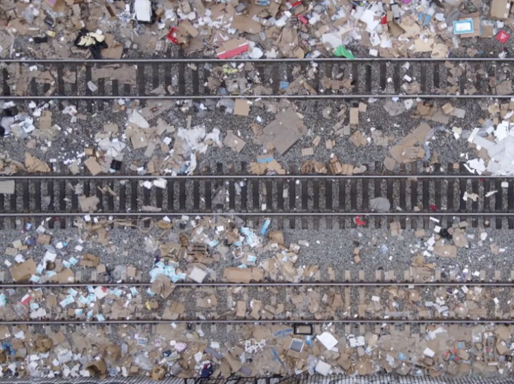 Watch Los Angeles Train Tracks Littered With Thousands Of Empty