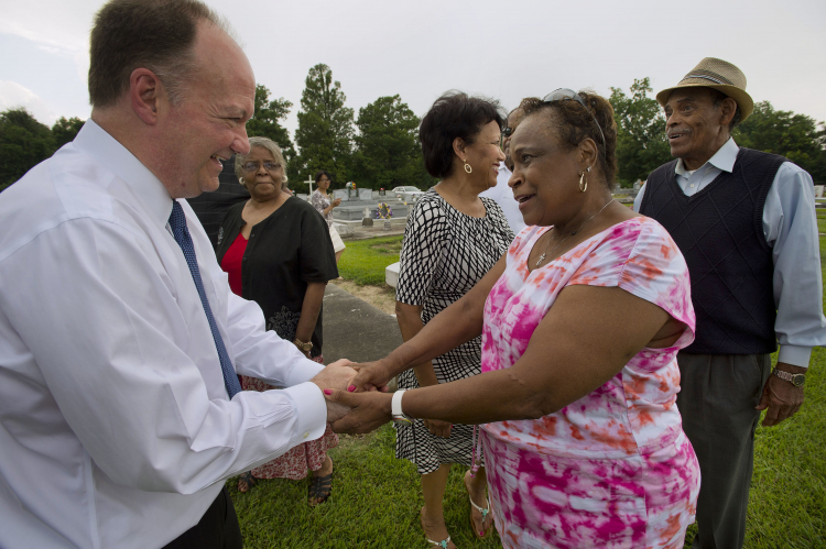 John J. DeGioia, Audrey Johnson Travis Spradling/The Advocate via AP