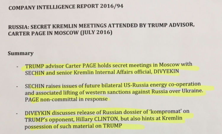 Steele Dossier/Document Cloud