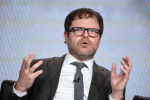 Rainn Wilson speaks on stage during the "Backstrom" panel at the Fox 2015 Winter TCA on Saturday Jan. 17, 2015, in Pasadena, Calif. (Photo by Richard Shotwell/Invision/AP)