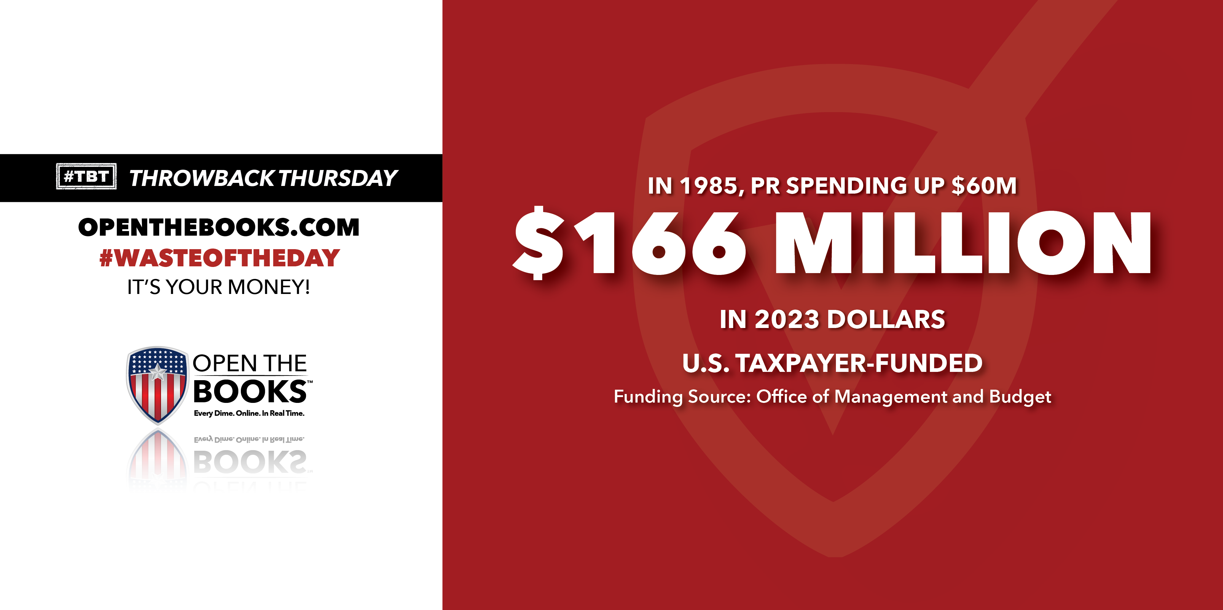 PR budgets OpentheBooks.com