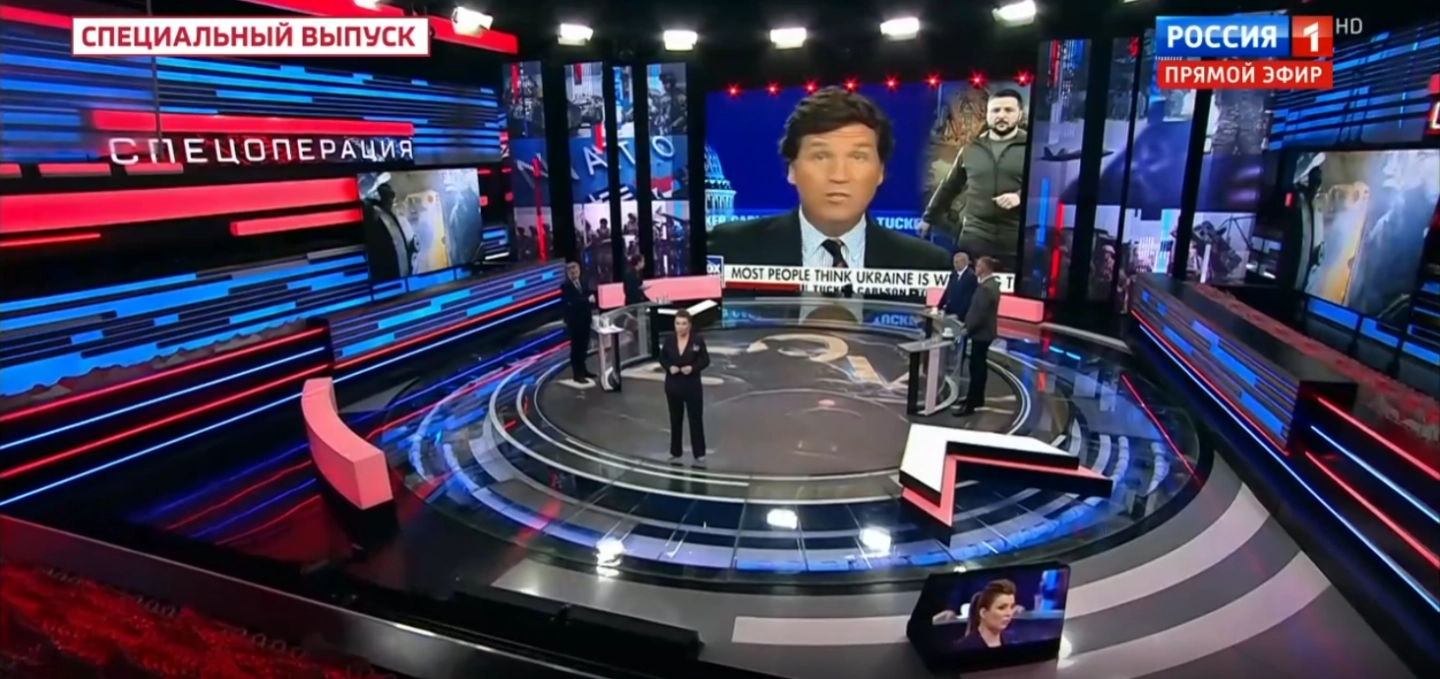 Tracking a Year of Tucker Carlson on Russian TV