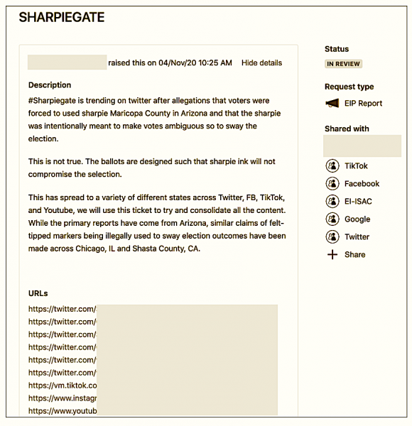 Sharpiegate Election Integrity Partnership