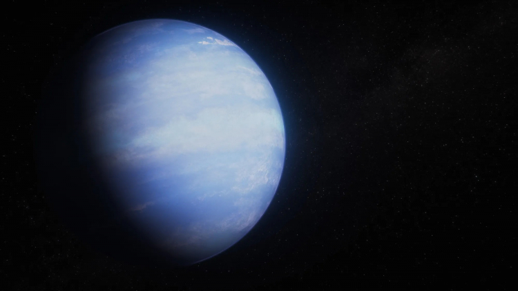 First Detection of Variable Water Clouds Outside Solar System