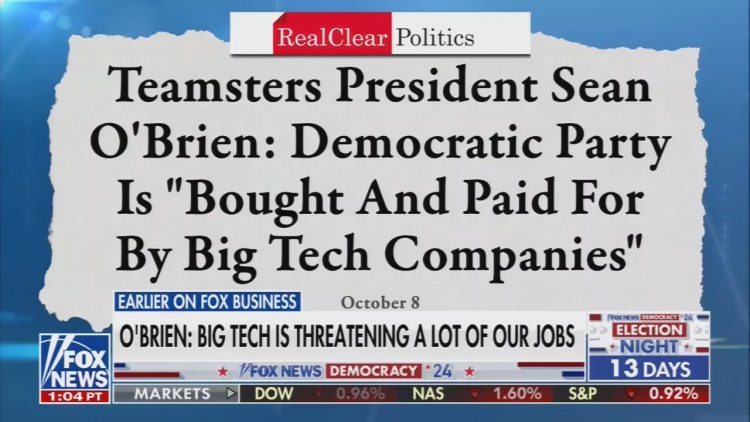 Teamsters President Sean O'Brien: If 60% Of Our Supporters Are Leaning ...