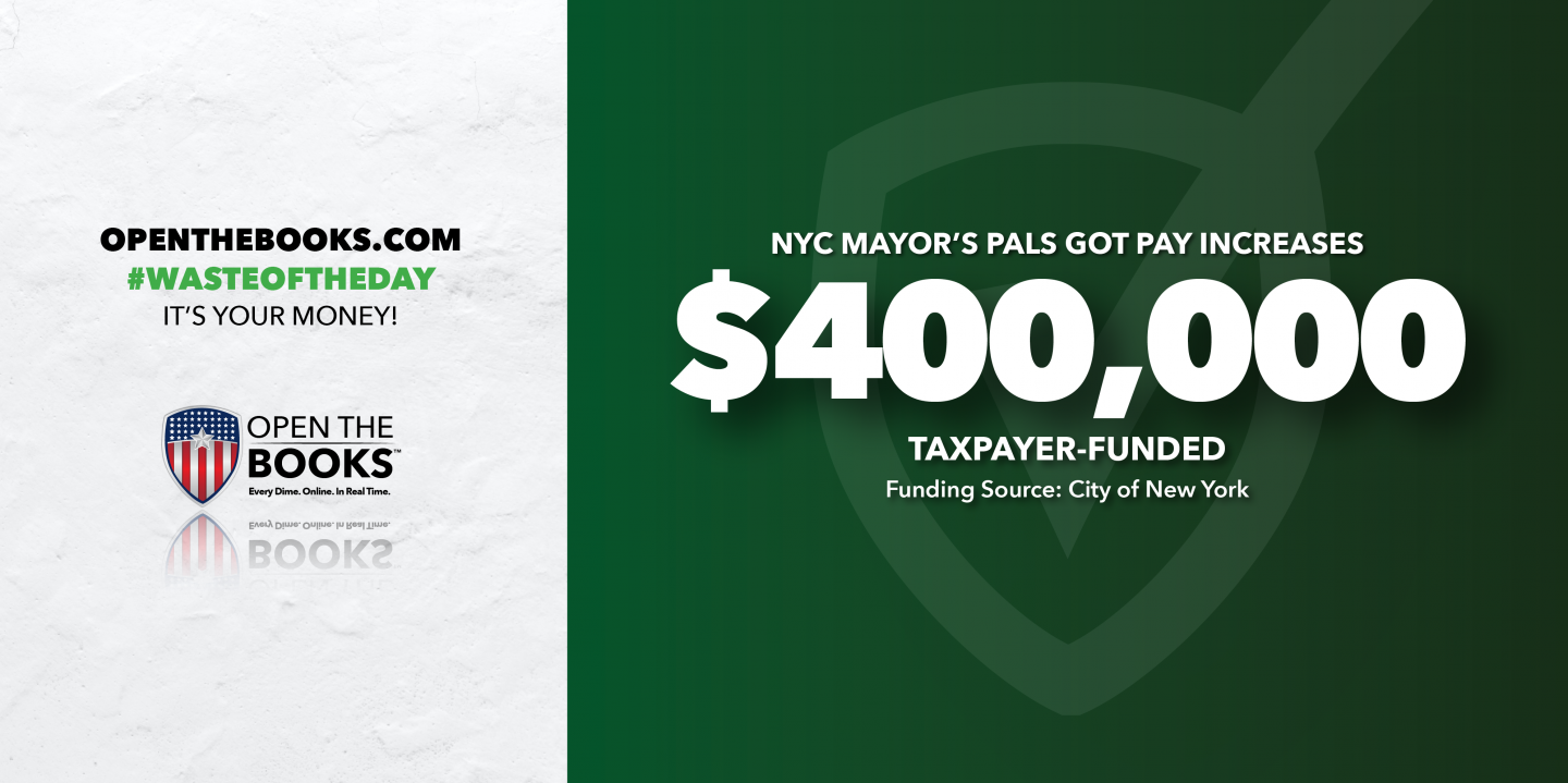 Waste of the Day: NYC Mayor Gave Friends Raises | RealClearInvestigations