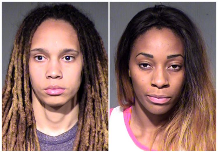 Brittney Griner and her partner Glory Johnson were both arrested on domestic violence charges after police responded to a fight between the women. Maricopa County Sheriff's Office