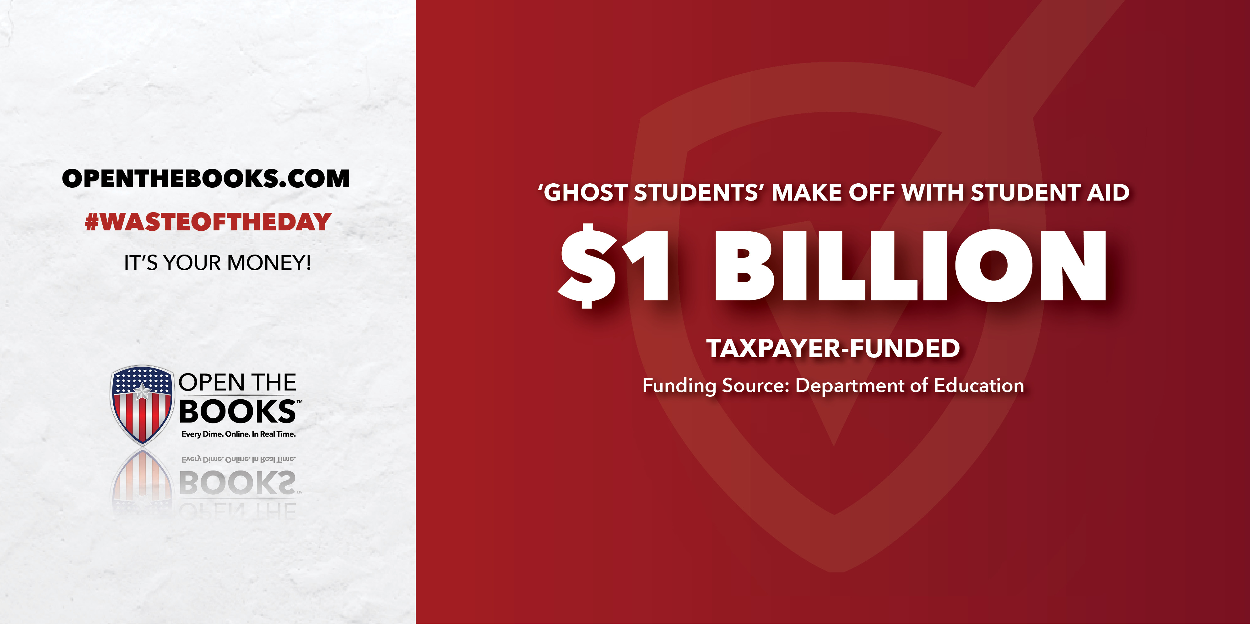 Waste of the Day 10.27.25 Open the Books