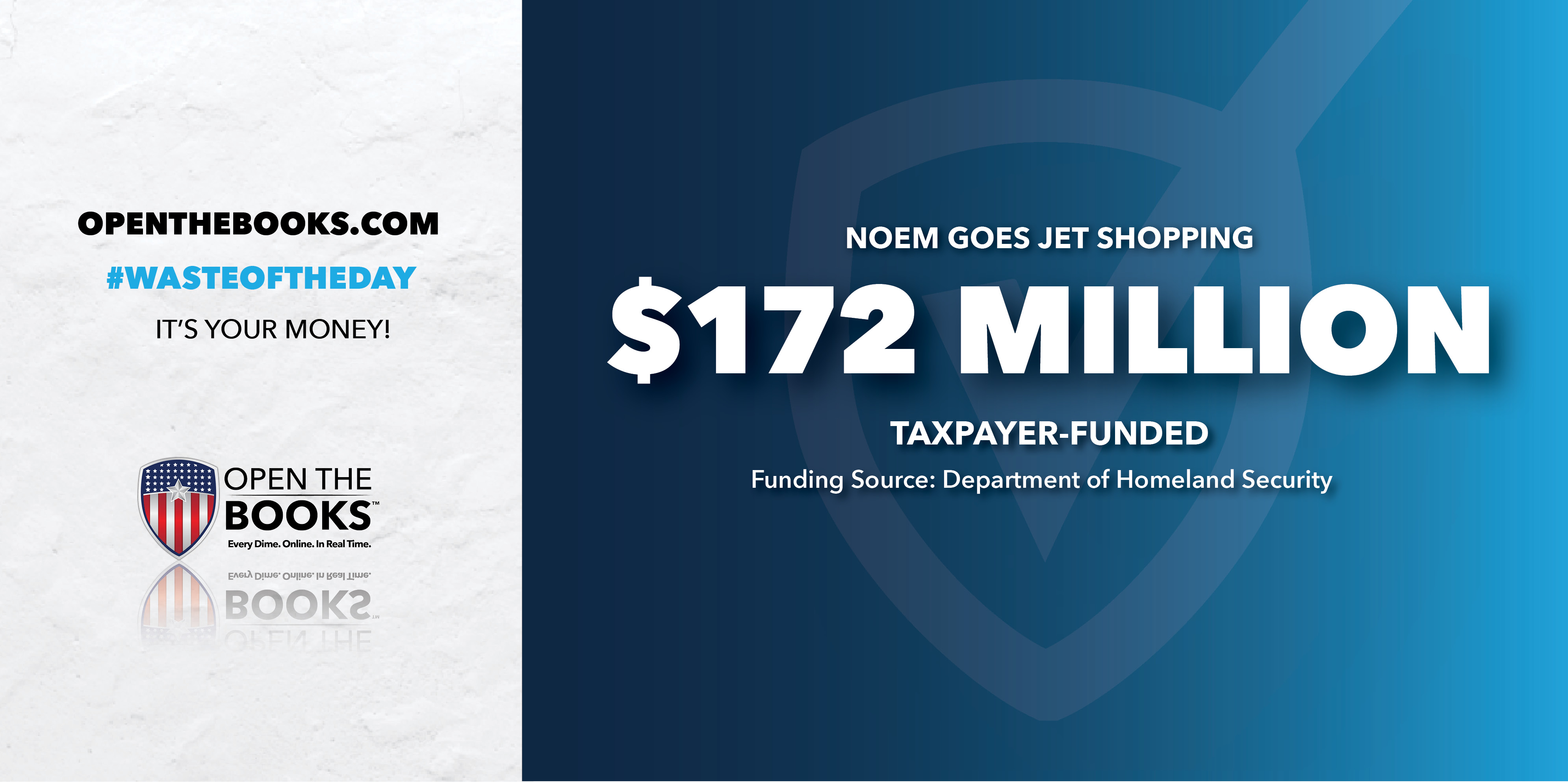 Waste of the Day 10.28.25 Open the Books