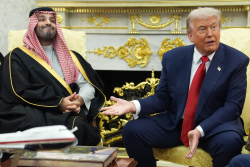 Trump's War on Media Hits Differently With MBS at His Side
