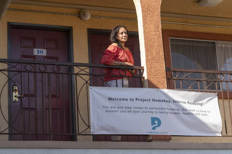 Mollie Mason Project Homekey converted hotel rooms into interim housing. AP