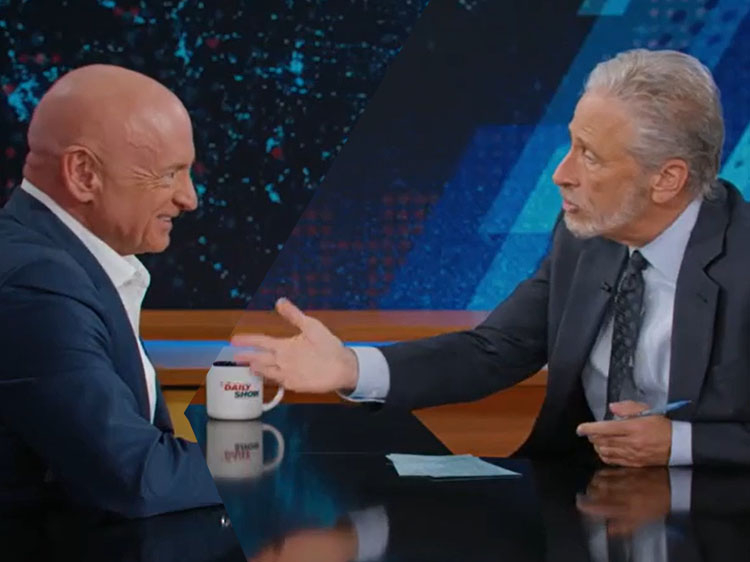 Jon Stewart to Sen. Mark Kelly: If Venezuela Boat Strikes Are Illegal, What About Obama's Drone Strikes?