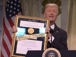 SNL Takes Another Swing At Trump: "My Very Own Someone Else's Nobel Prize"
