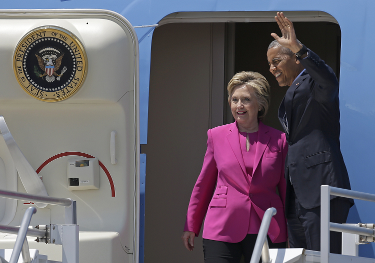 Campaign 2016 Obama Clinton FR170480 AP