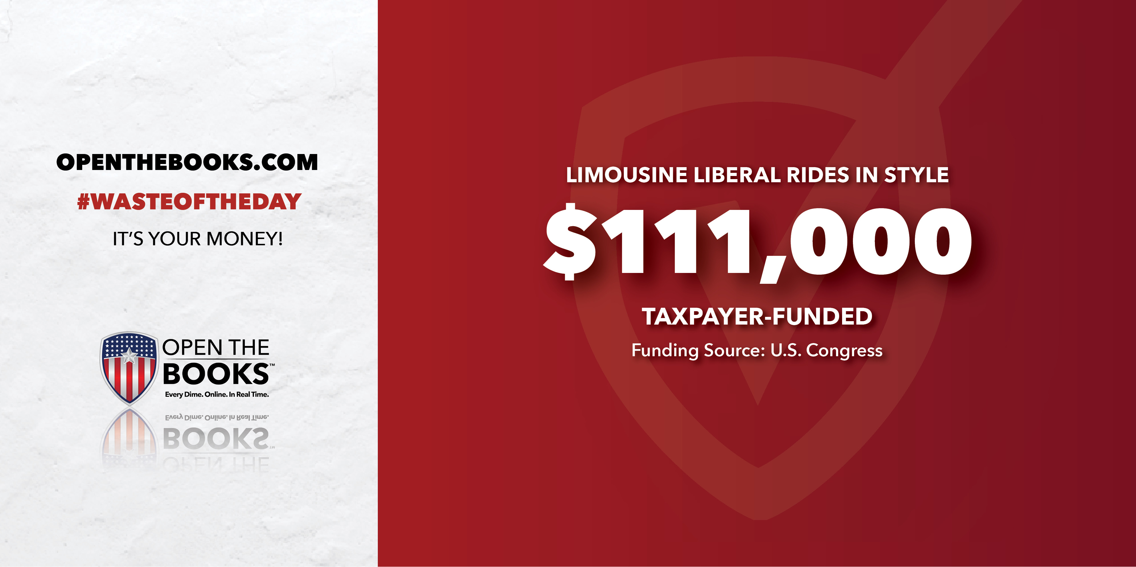 Waste of the Day 3.16.26 Open the Books