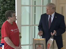 Watch: Trump Gets McDonald's Delivered To Oval Office By DoorDash Driver