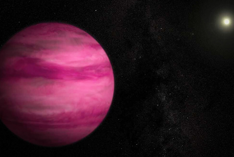 Pink Exoplanet Has Salty Clouds