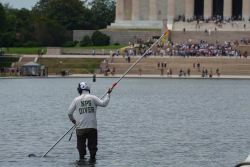 Vandalism at the Reflecting Pool? Yes, by Trump