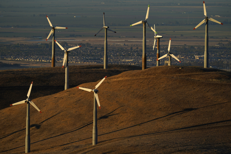 Wind turbines in Livermore, CA. AP