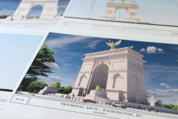 Trump Says Proposed Arch Will Double as 'Military Complex'